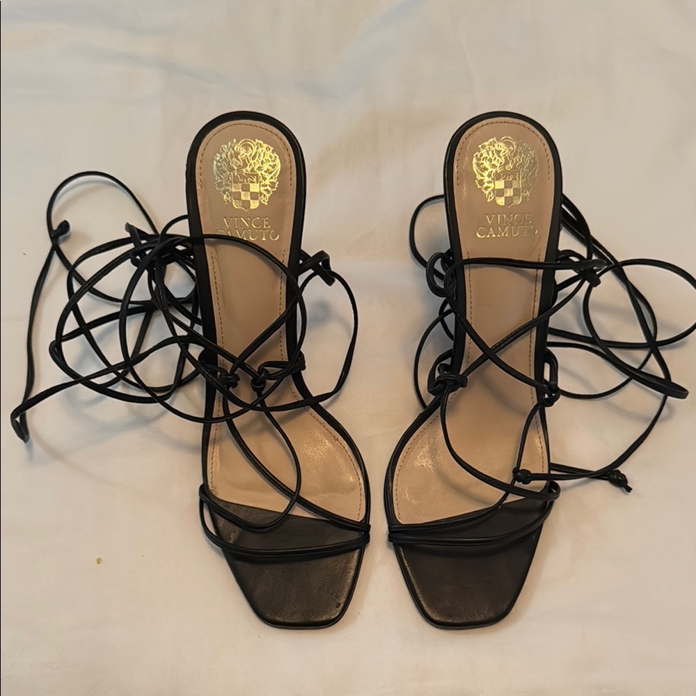 Vince Camuto Black Strappy Heels